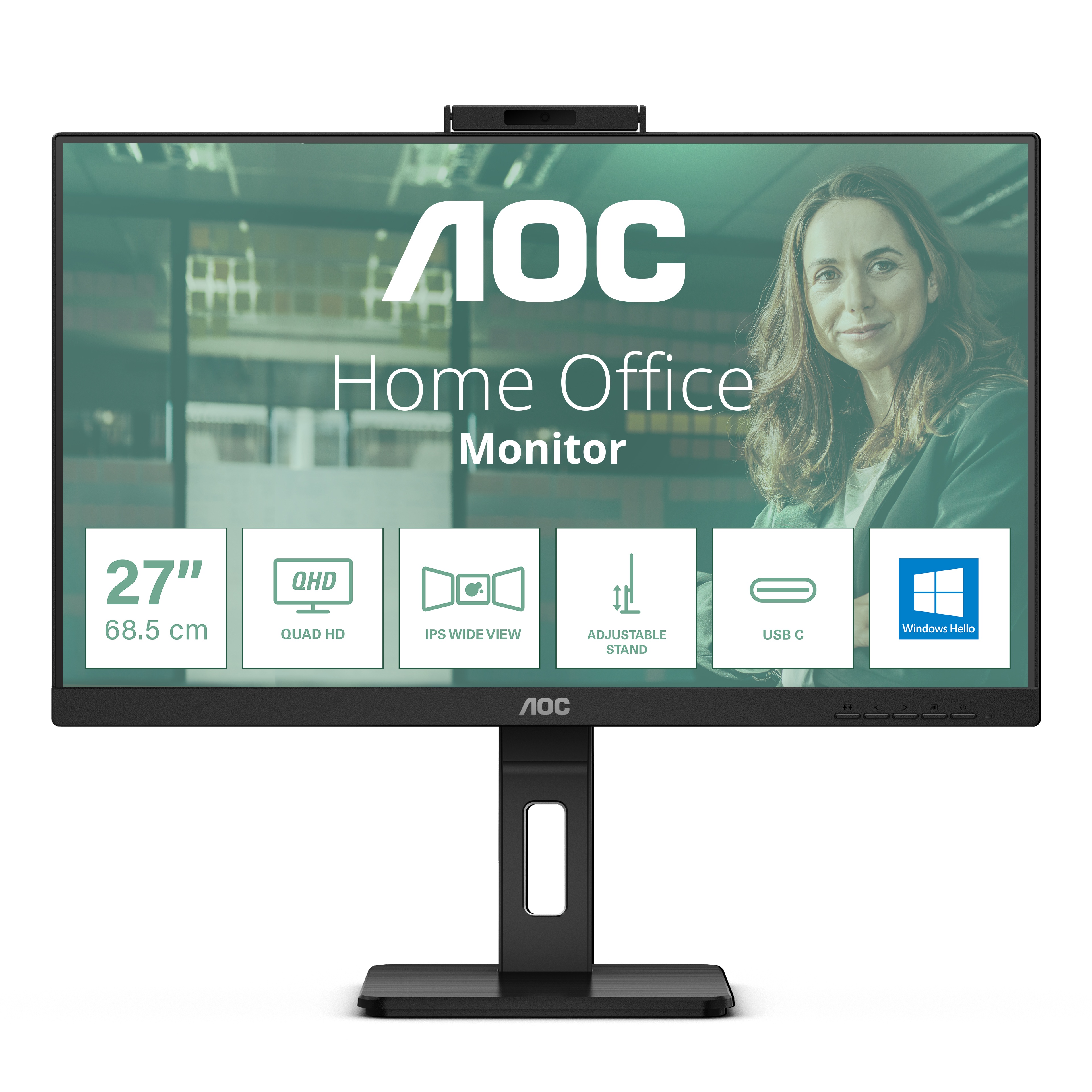 AOC AOC Q27P3CW Monitor PC 68,6 cm (27") 2560 x 1440 Pixel Quad HD LED Nero - MONITOR E ACCESSORI | TecnoCARE.net Sabaudia, Latina, Terracina, San Felice Circeo e Pontinia