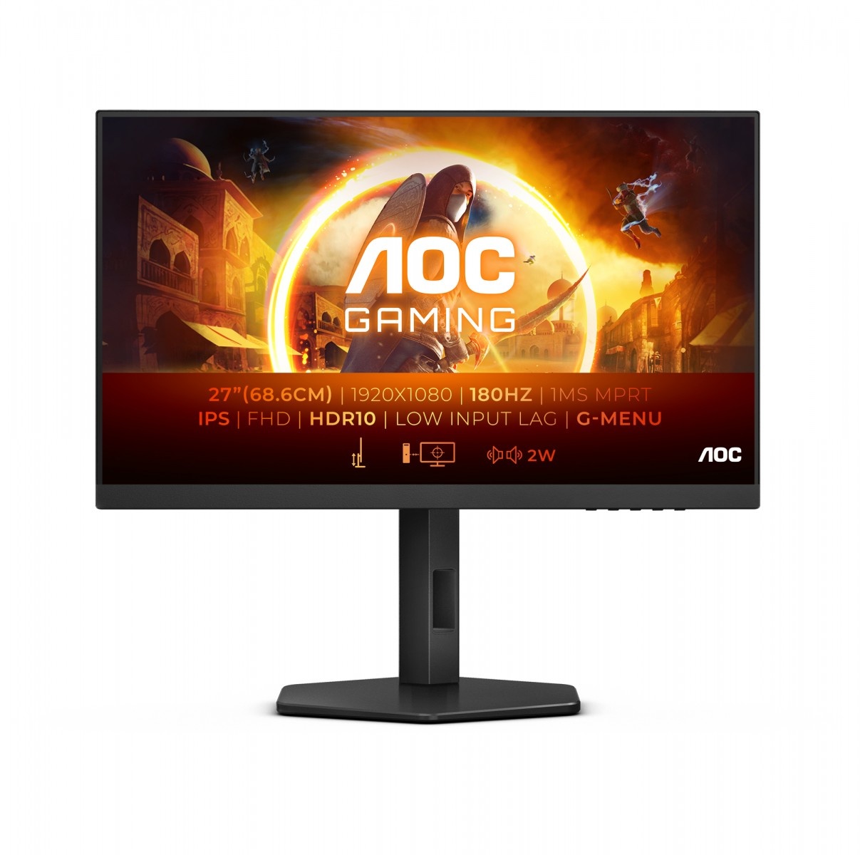 AOC AOC G4 27G4X Monitor PC 68,6 cm (27") 1920 x 1080 Pixel Full HD LED Nero, Grigio - MONITOR E ACCESSORI | TecnoCARE.net Sabaudia, Latina, Terracina, San Felice Circeo e Pontinia