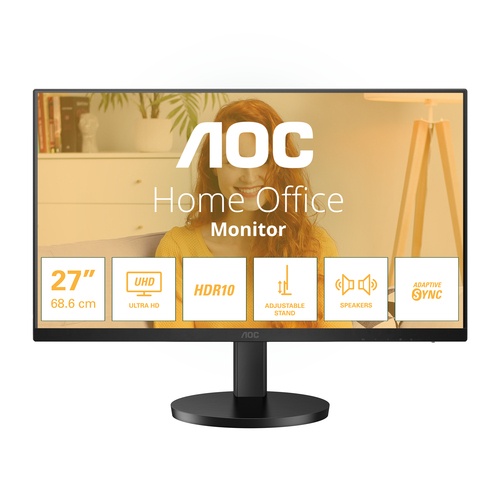 AOC AOC U27B3AF Monitor PC 68,6 cm (27") 3840 x 2160 Pixel 4K Ultra HD LED Nero - MONITOR E ACCESSORI | TecnoCARE.net Sabaudia, Latina, Terracina, San Felice Circeo e Pontinia