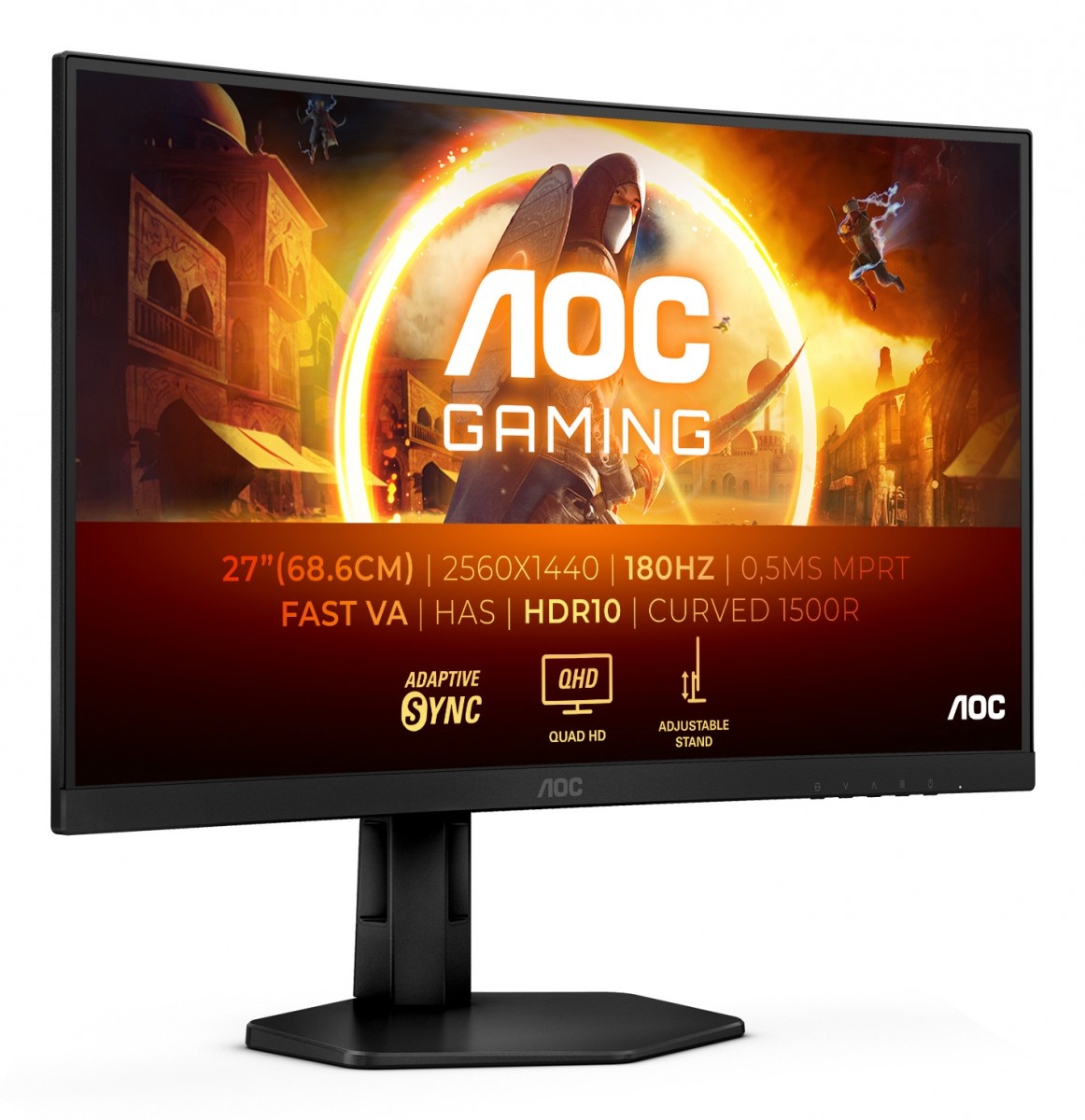 AOC AOC G4 CQ27G4X Monitor PC 68,6 cm (27") 2560 x 1440 Pixel Quad HD LCD Nero - MONITOR E ACCESSORI | TecnoCARE.net Sabaudia, Latina, Terracina, San Felice Circeo e Pontinia