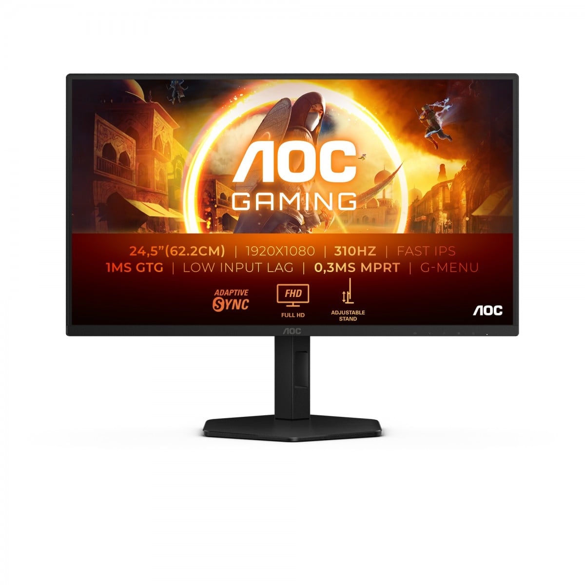 AOC AOC G4 25G4SXU Monitor PC 62,2 cm (24.5") 1920 x 1080 Pixel Full HD LED Nero, Grigio - MONITOR E ACCESSORI | TecnoCARE.net Sabaudia, Latina, Terracina, San Felice Circeo e Pontinia