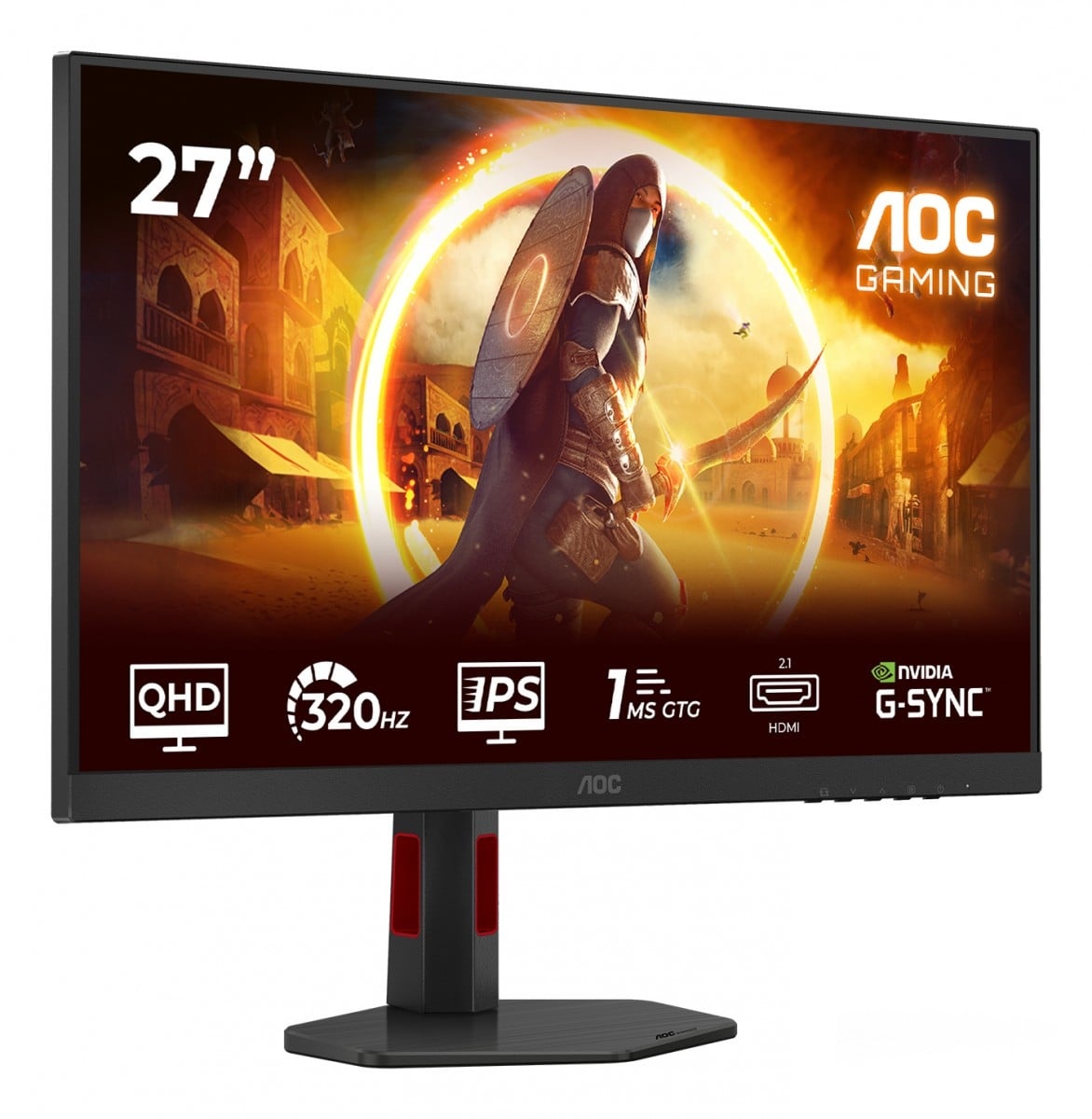 AOC AOC G4 Q27G4SRU Monitor PC 68,6 cm (27") 2560 x 1440 Pixel Quad HD LED Nero, Rosso - MONITOR E ACCESSORI | TecnoCARE.net Sabaudia, Latina, Terracina, San Felice Circeo e Pontinia