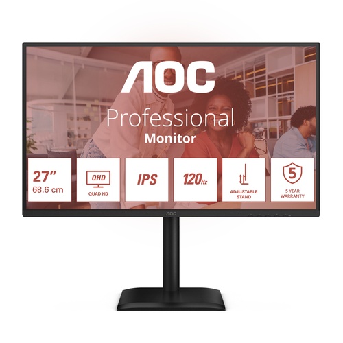 AOC AOC E4 Q27E4U Monitor PC 68,6 cm (27") 2560 x 1440 Pixel Quad HD LED Nero - MONITOR E ACCESSORI | TecnoCARE.net Sabaudia, Latina, Terracina, San Felice Circeo e Pontinia