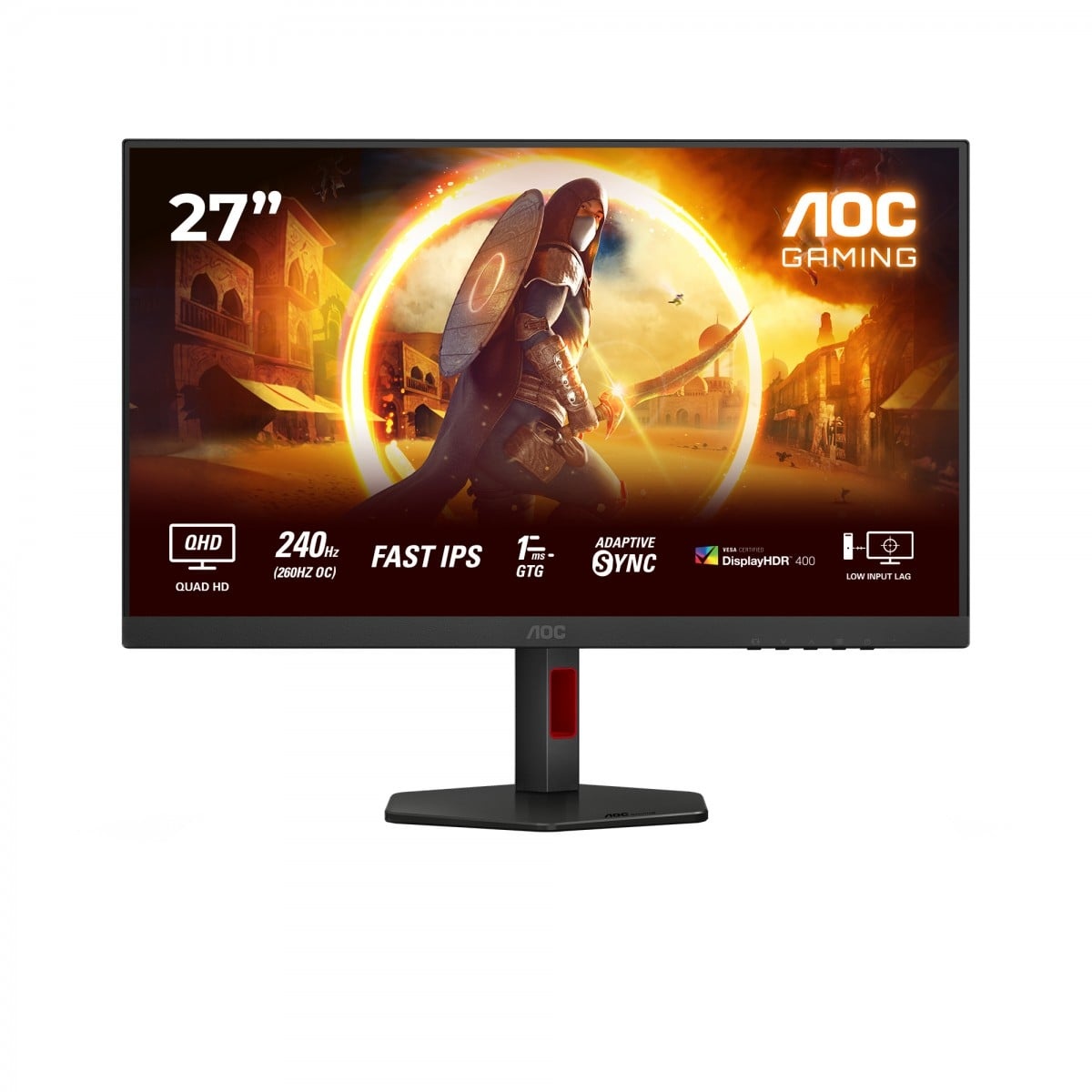 AOC AOC G4 Q27G4ZR Monitor PC 68,6 cm (27") 2560 x 1440 Pixel Quad HD LED Nero, Rosso - MONITOR E ACCESSORI | TecnoCARE.net Sabaudia, Latina, Terracina, San Felice Circeo e Pontinia