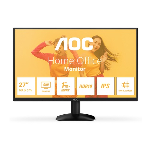 AOC AOC B3 Q27B35E Monitor PC 68,6 cm (27") 2560 x 1440 Pixel Quad HD LED Nero - MONITOR E ACCESSORI | TecnoCARE.net Sabaudia, Latina, Terracina, San Felice Circeo e Pontinia