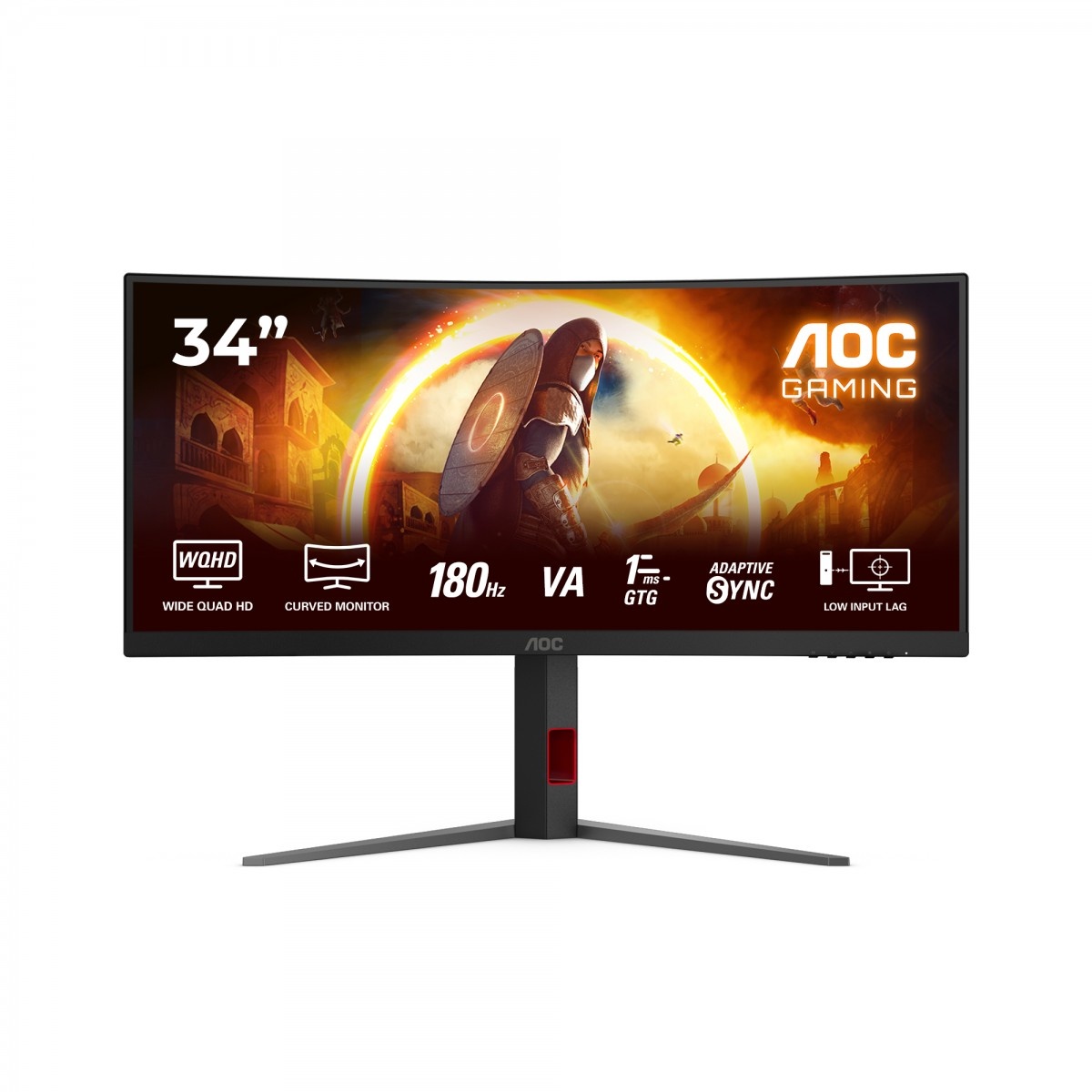 AOC AOC G4 CU34G4 Monitor PC 86,4 cm (34") 3440 x 1440 Pixel Wide Quad HD LED Nero, Rosso - MONITOR E ACCESSORI | TecnoCARE.net Sabaudia, Latina, Terracina, San Felice Circeo e Pontinia