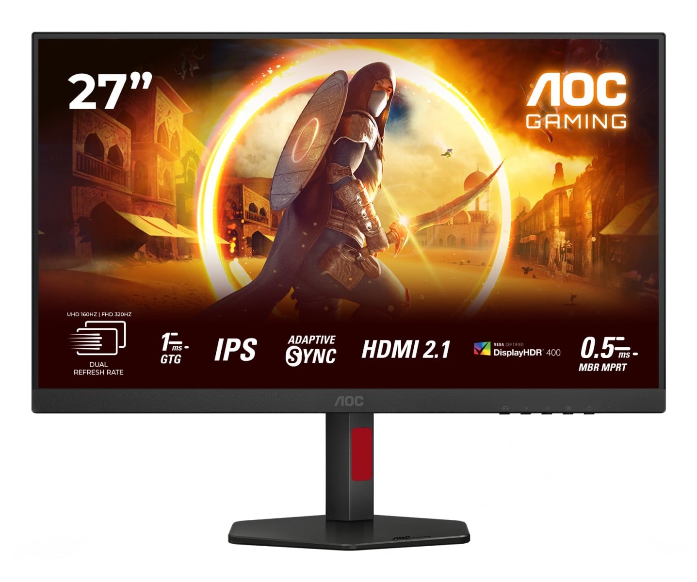 AOC AOC G4 U27G4R Monitor PC 68,6 cm (27") 3840 x 2160 Pixel 4K Ultra HD LED Nero, Rosso - MONITOR E ACCESSORI | TecnoCARE.net Sabaudia, Latina, Terracina, San Felice Circeo e Pontinia