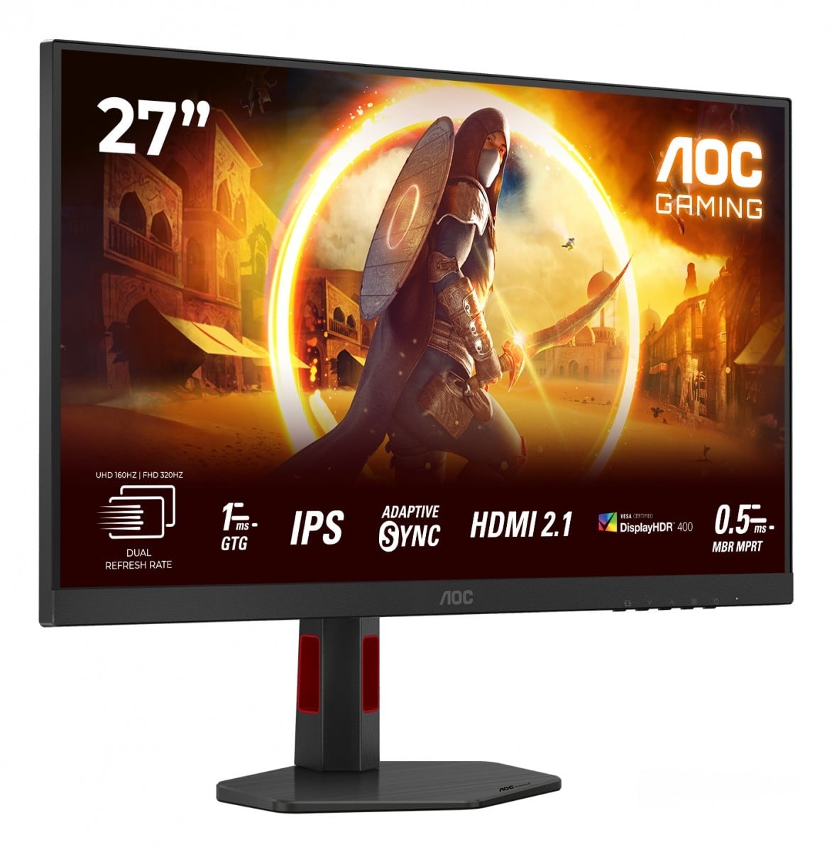 AOC AOC G4 U27G4R Monitor PC 68,6 cm (27") 3840 x 2160 Pixel 4K Ultra HD LED Nero, Rosso - MONITOR E ACCESSORI | TecnoCARE.net Sabaudia, Latina, Terracina, San Felice Circeo e Pontinia