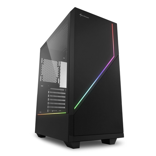 SHARKOON SHARKOON CASE RGB FLOW, ATX, 7 SLOTS EXPANSION, 2 USB 3.0, 1 USB 2.0DRIVE BAY DA 2,5"/3,5" - CASE | TecnoCARE.net Sabaudia, Latina, Terracina, San Felice Circeo e Pontinia
