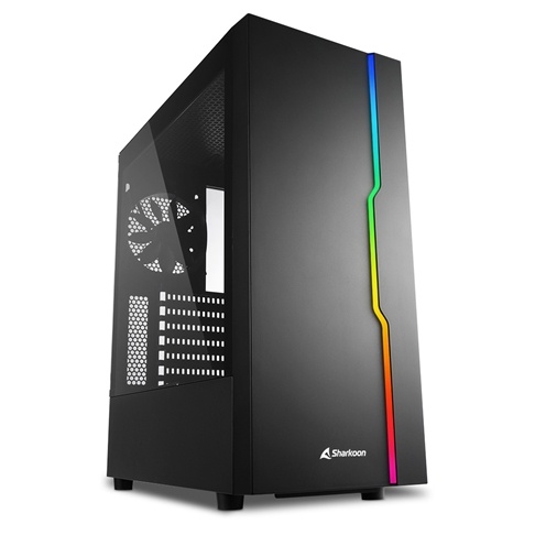 SHARKOON SHARKOON CASE ATX 1XUSB 2.0, 2XUSB 3.0, VETRO TEMPERATO, 1X 120MM FAN FRONT, 7 SLOT ESPANSIONE, ARGB CONTROLLER, PANNELLO FRONTALE ILLUMINATO - CASE | TecnoCARE.net Sabaudia, Latina, Terracina, San Felice Circeo e Pontinia