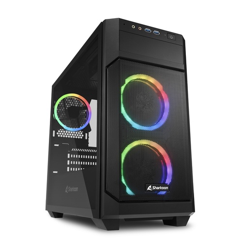 SHARKOON SHARKOON CASE MICRO-ATX 2XUSB 3.0, VETRO TEMPERATO, 2X120MM FAN FRONT, 1X120MM FAN REAR, 4 SLOT ESPA - CASE | TecnoCARE.net Sabaudia, Latina, Terracina, San Felice Circeo e Pontinia