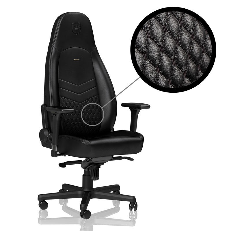 NOBLECHAIRS noblechairs ICON Real Leather Gaming Chair - Nero - ACCESSORI GAMING | TecnoCARE.net Sabaudia, Latina, Terracina, San Felice Circeo e Pontinia