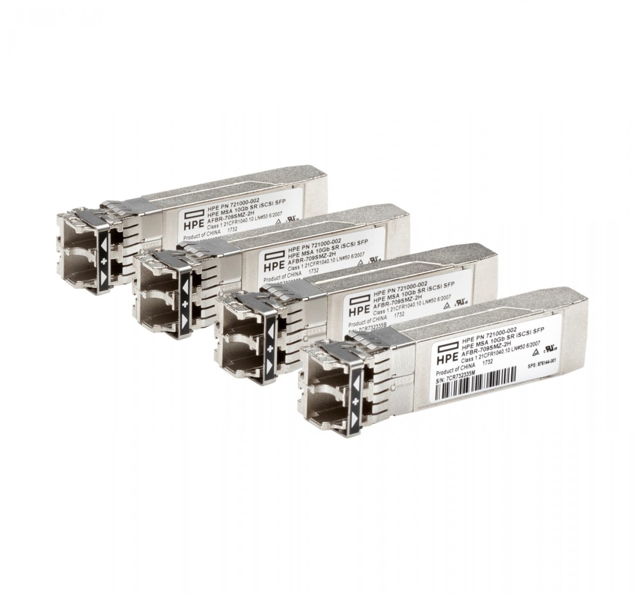 HPE HPE MSA 10Gb Short Range iSCSI SFP+ 4-pack Transceiver - RETI | TecnoCARE.net Sabaudia, Latina, Terracina, San Felice Circeo e Pontinia