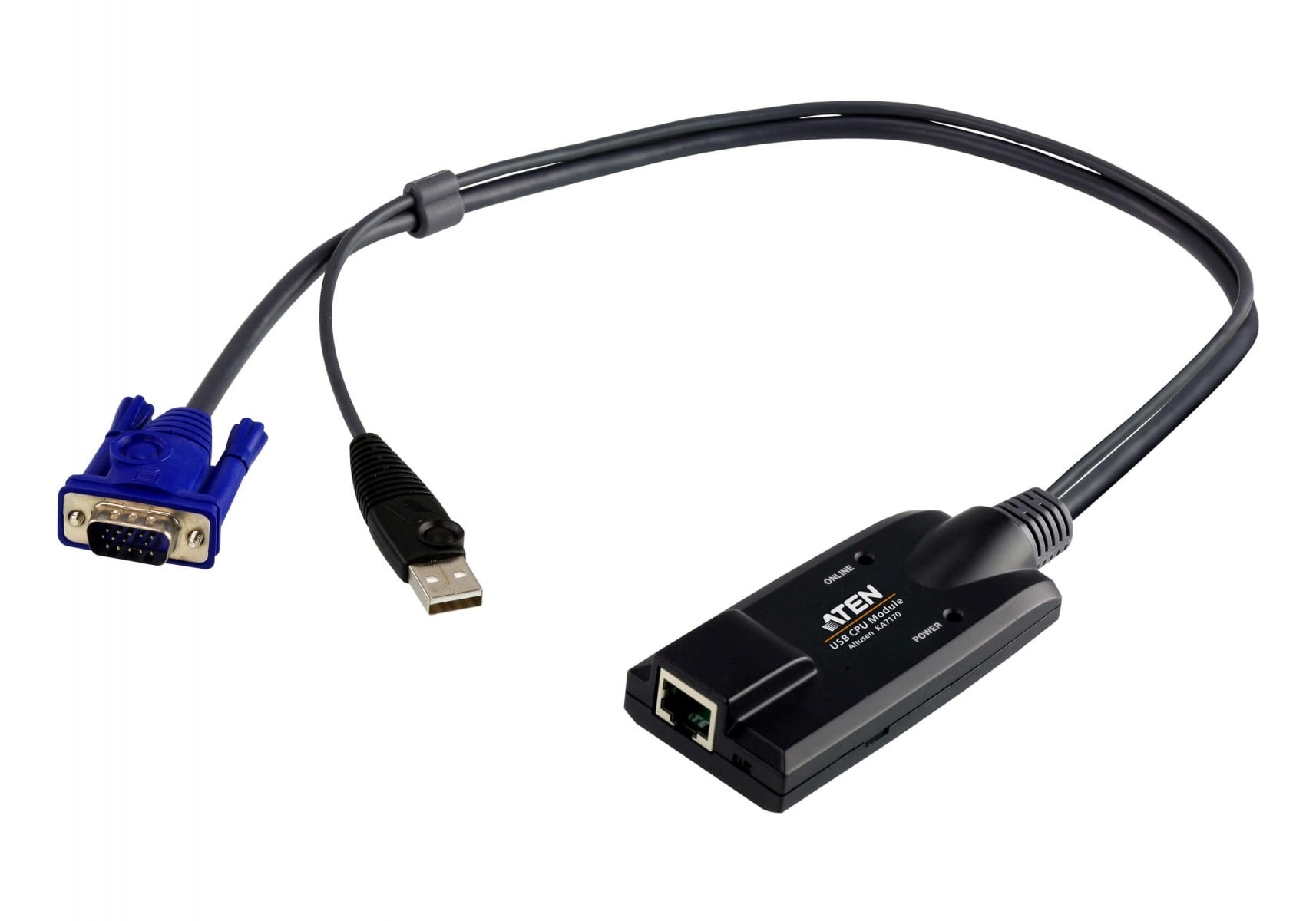 ATEN ATEN KA7170-AX cavo per tastiera, video e mouse Nero, Blu, Metallico - CAVI PER COMPUTER E PERIFERICHE | TecnoCARE.net Sabaudia, Latina, Terracina, San Felice Circeo e Pontinia