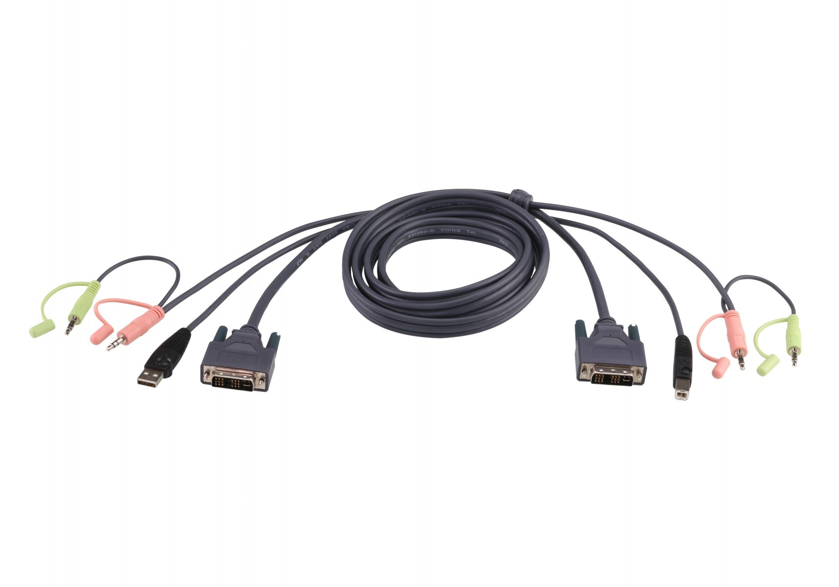 ATEN ATEN Cavo KVM USB DVI-D Dual Link – 5 m - 5 m - DVI-D - Nero - 2x RCA - USB A - DVI-D - 2x RCA - USB B - DVI-D - Maschio - CAVI PER COMPUTER E PERIFERICHE | TecnoCARE.net Sabaudia, Latina, Terracina, San Felice Circeo e Pontinia