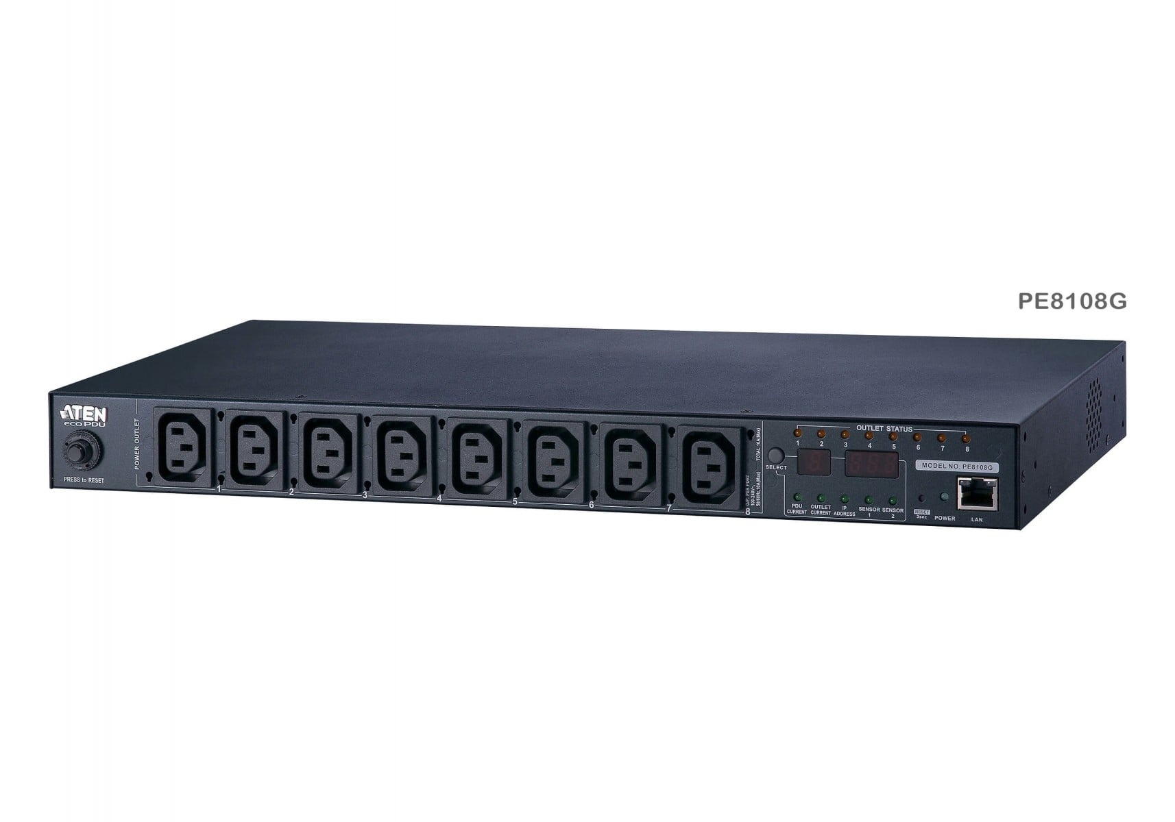 ATEN Aten PE8108G-ATB-G 10A 8-Presa 1U Presa-Metered & Switched eco PDU - BATTERIE E ALIMENTATORI | TecnoCARE.net Sabaudia, Latina, Terracina, San Felice Circeo e Pontinia