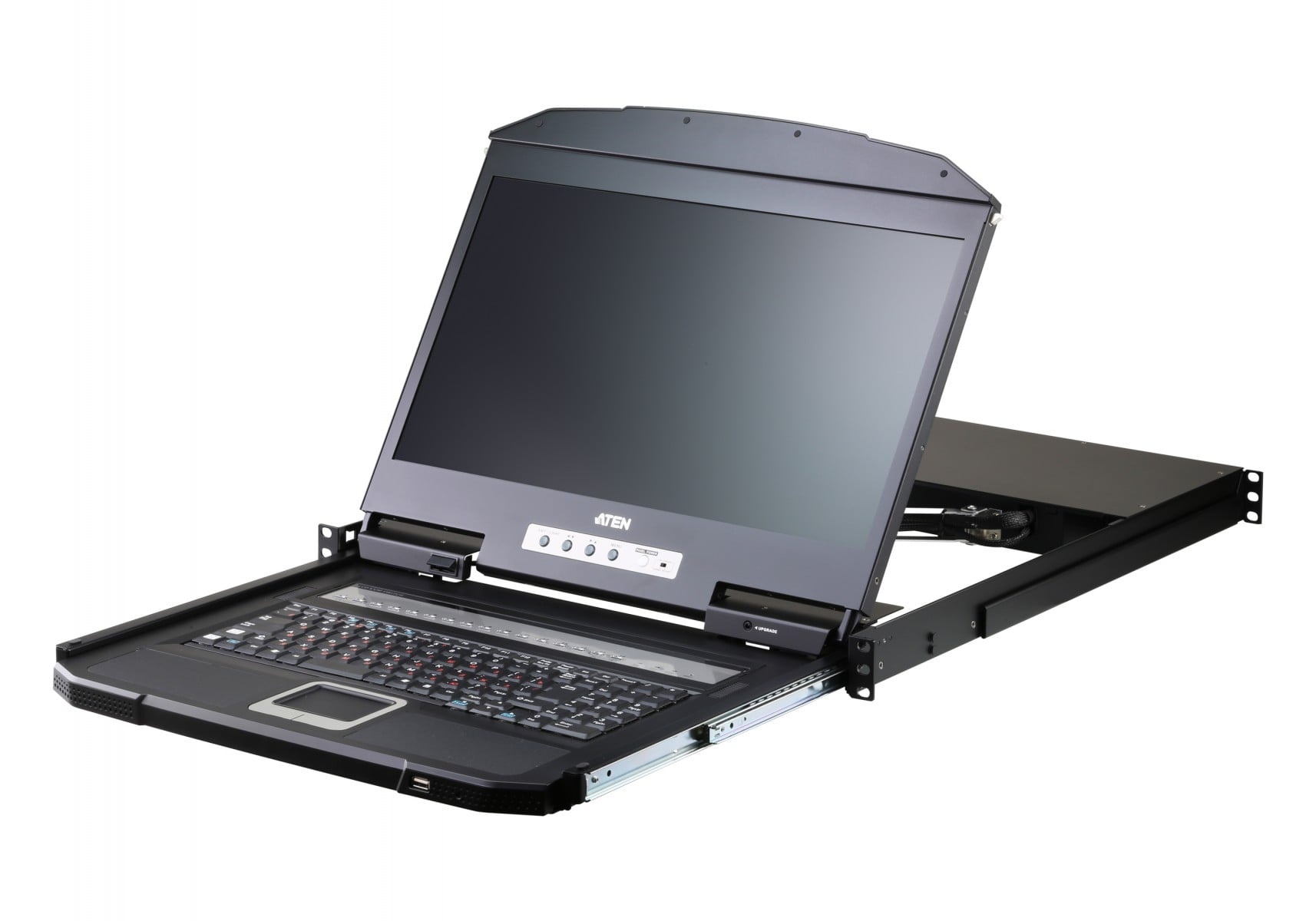 ATEN Aten CL3116NX-ATA-FG 16-Port Short Depth PS/2-USB VGA Single Rail WideScreen LCD Switch KVM 18.5" 1366x768 con tastiera francese - COMPONENTI | TecnoCARE.net Sabaudia, Latina, Terracina, San Felice Circeo e Pontinia