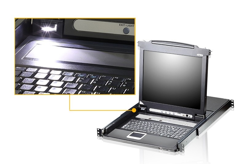 ATEN Aten CL5708M-ATA-GG 8-Port PS/2-USB VGA 17" LCD Switch KVM with Daisy-Chain Port USB Peripheral Support and con tastiera tedesca - COMPONENTI | TecnoCARE.net Sabaudia, Latina, Terracina, San Felice Circeo e Pontinia