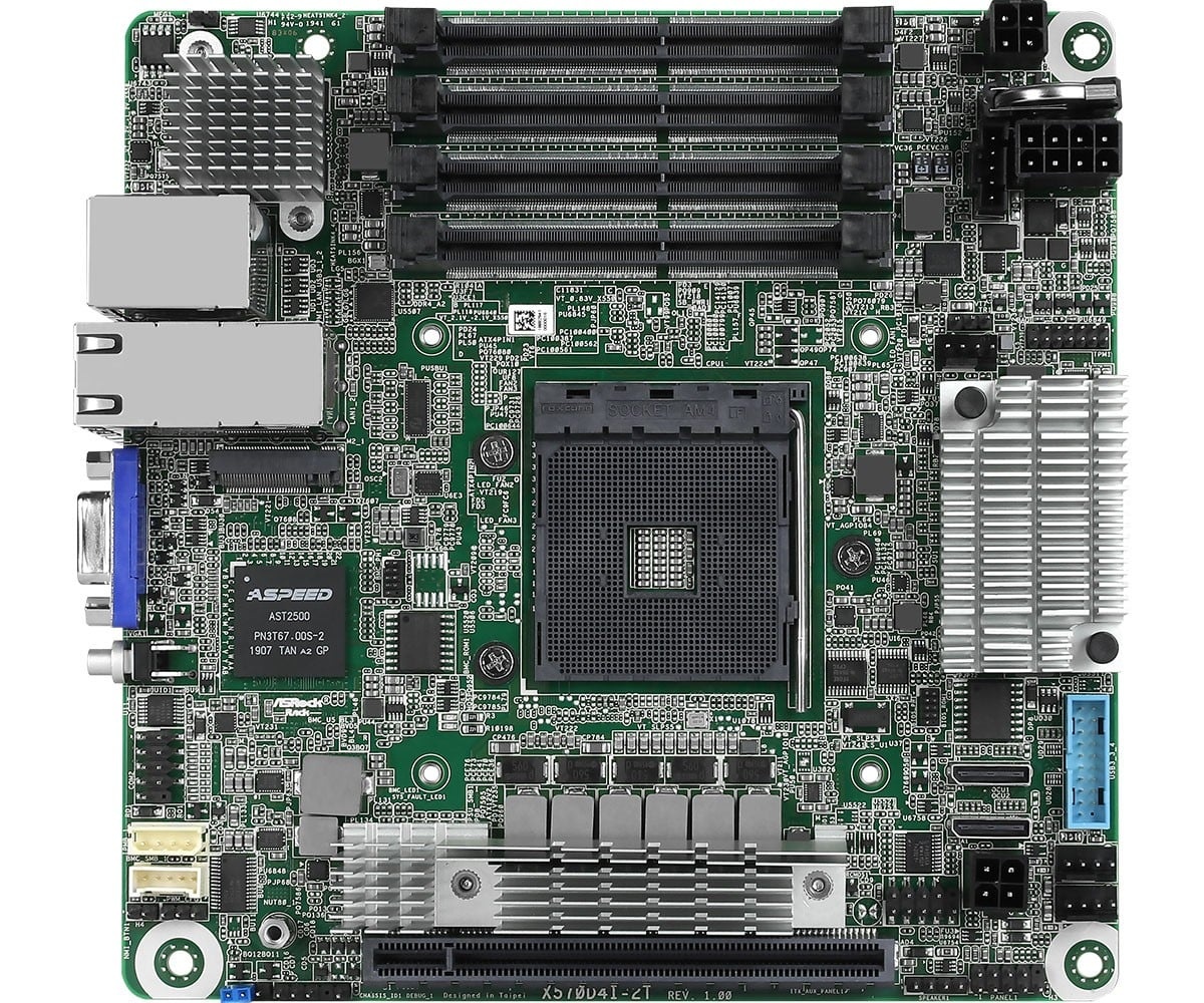 ASROCK ASRock X570D4I-2T, 1xSKT AM4, AMD Ryzen, X570, SATA, 1xM.2, 2x10GbE, IPMI - COMPONENTI | TecnoCARE.net Sabaudia, Latina, Terracina, San Felice Circeo e Pontinia
