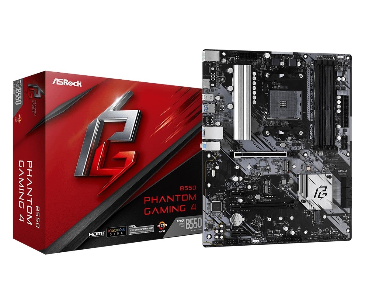 ASROCK ASRock 90-MXBCY0-A0UAYZ Scheda madre B550 Phantom Gaming 4 ATX per AMD Ryzen - COMPONENTI | TecnoCARE.net Sabaudia, Latina, Terracina, San Felice Circeo e Pontinia