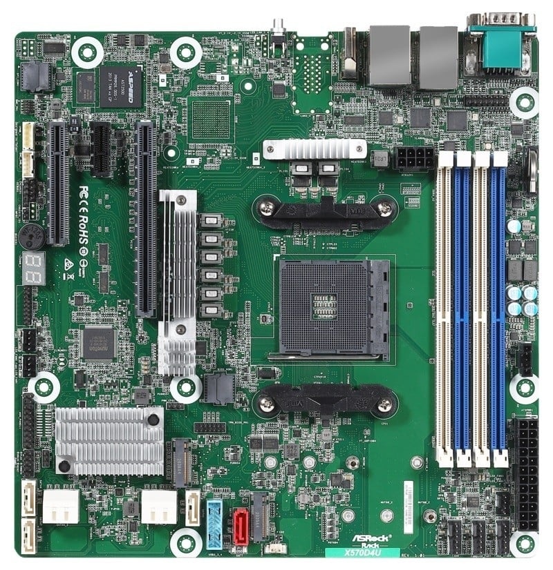 ASROCK ASRock X570D4U, 1xSKT AM4, AMD Ryzen, X570, SATA, 2xM.2, 2xGbE, IPMI - COMPONENTI | TecnoCARE.net Sabaudia, Latina, Terracina, San Felice Circeo e Pontinia