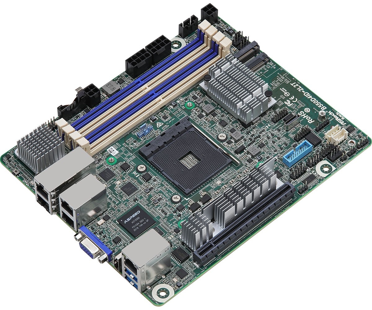 ASROCK ASRock B550D4ID-2L2T, 1xSKT AM4, AMD Ryzen 5000, B550, 4xDIMM, SATA, 1xM.2, 2xGbE, 2x10GbE, IPMI - COMPONENTI | TecnoCARE.net Sabaudia, Latina, Terracina, San Felice Circeo e Pontinia
