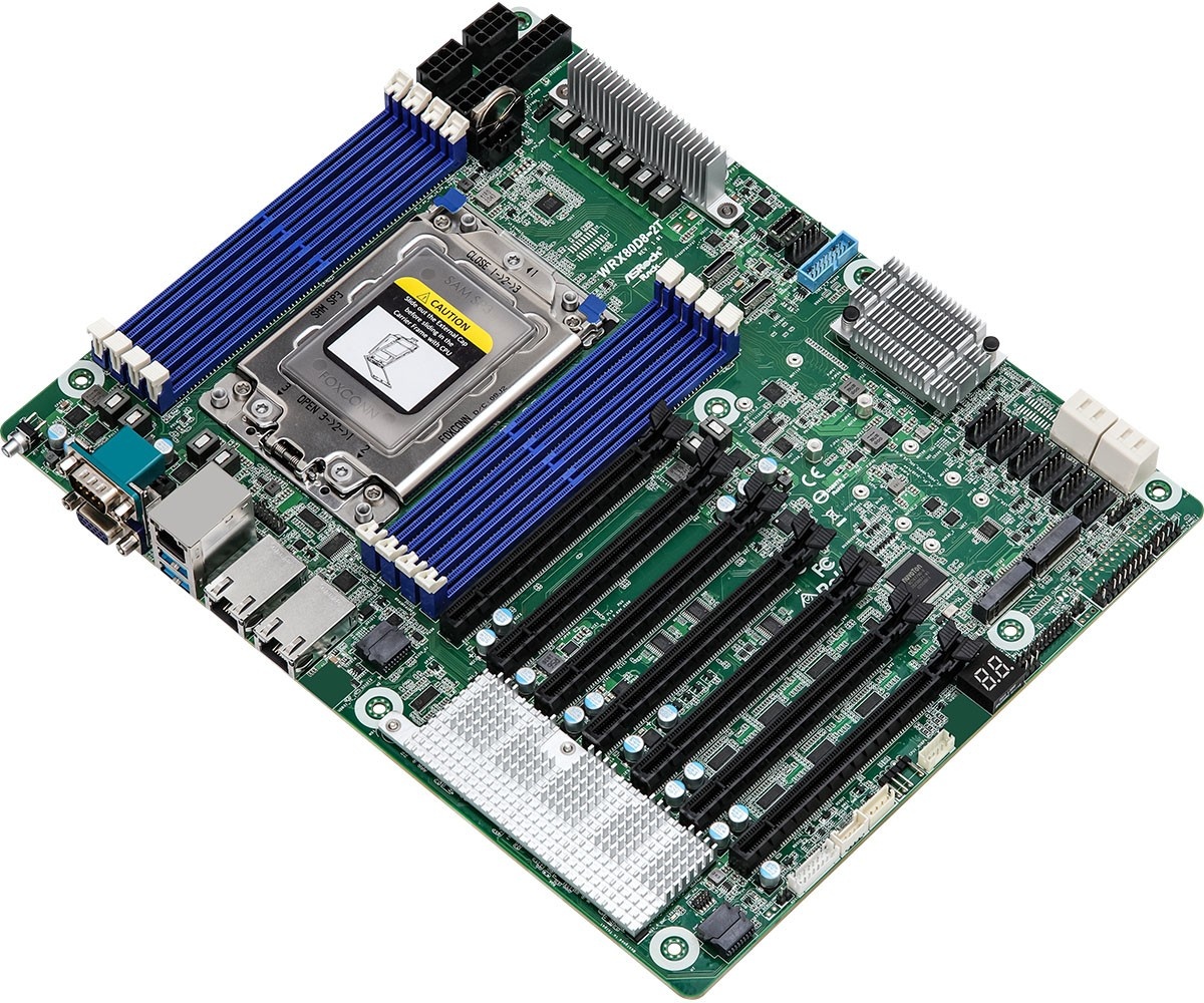 ASROCK ASRock WRX80D8-2T, 1xSKT SP3, AMD Ryzen Threadripper PRO, WRX80, NVMe, SATA, 2xM.2, 2x10GbE, IPMI - COMPONENTI | TecnoCARE.net Sabaudia, Latina, Terracina, San Felice Circeo e Pontinia