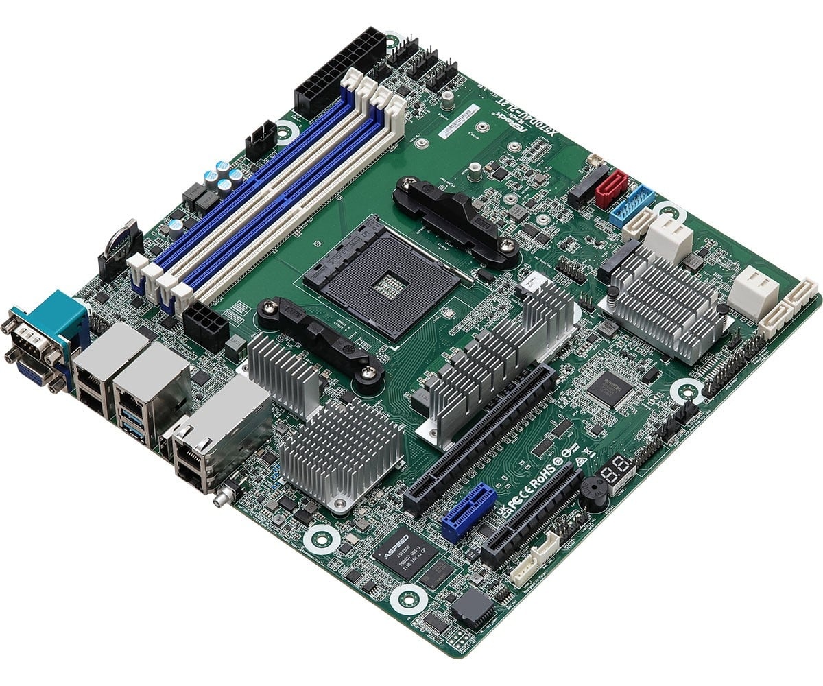 ASROCK ASRock X570D4U-2L2T/BCM, 1xSKT AM4, AMD Ryzen 5000, X570, 4xDIMM, SATA, 2xM.2, 2xGbE, 2x10GbE, IPMI - COMPONENTI | TecnoCARE.net Sabaudia, Latina, Terracina, San Felice Circeo e Pontinia