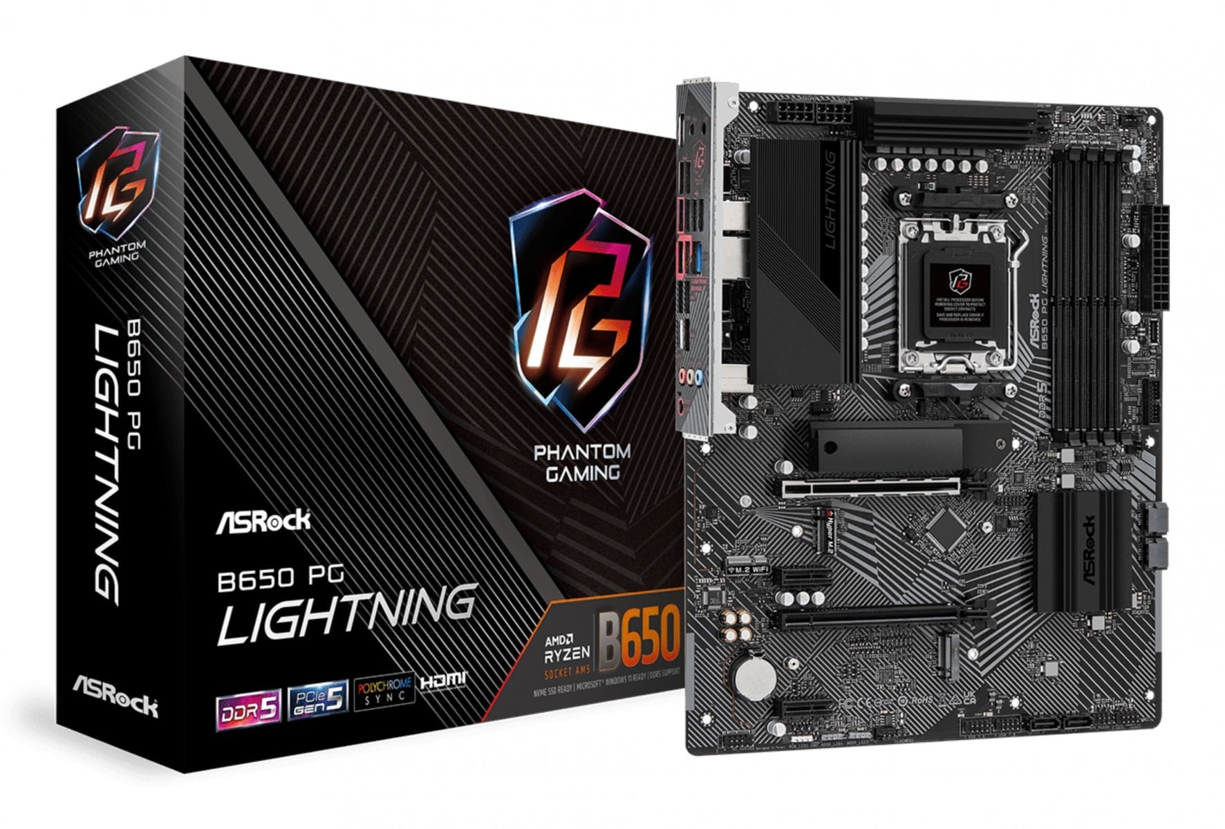 ASROCK ASRock 90-MXBK20-A0UAYZ Scheda madre B650 PG Lightning con DDR5 e Wi-Fi 6E - COMPONENTI | TecnoCARE.net Sabaudia, Latina, Terracina, San Felice Circeo e Pontinia
