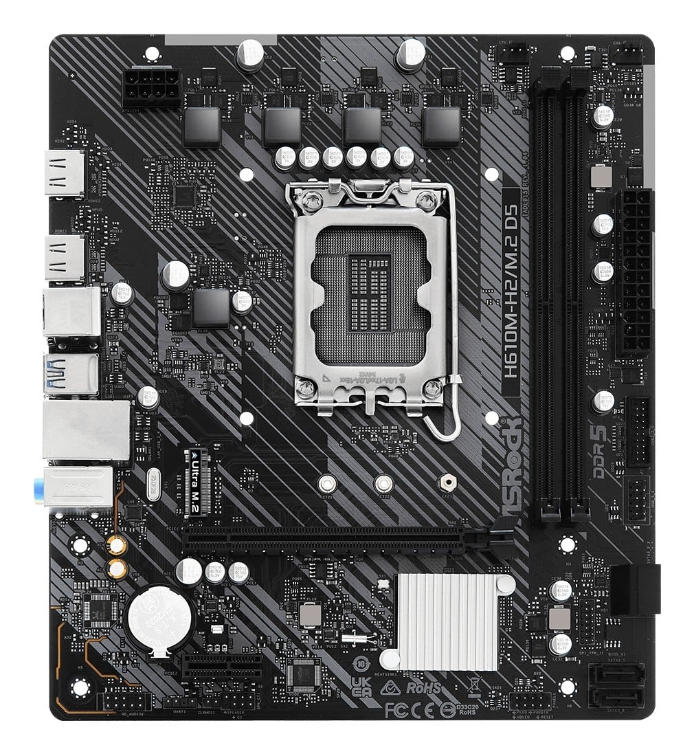 ASROCK ASRock H610M-H2/M.2 D5 Scheda madre Micro ATX con supporto DDR5 e Gigabit Ethernet - COMPONENTI | TecnoCARE.net Sabaudia, Latina, Terracina, San Felice Circeo e Pontinia