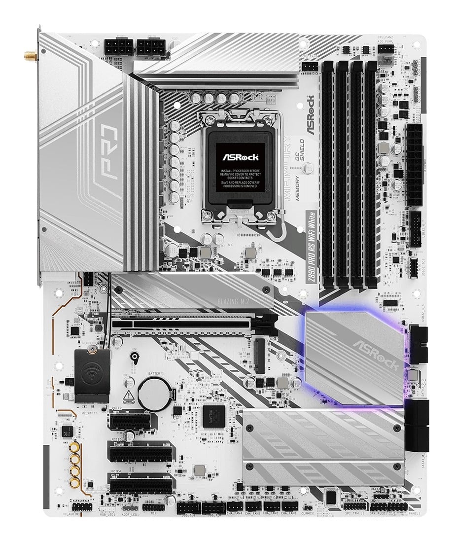 ASROCK Asrock Z890 Pro RS WiFi White Intel Z890 LGA 1851 (Socket V1) ATX - COMPONENTI | TecnoCARE.net Sabaudia, Latina, Terracina, San Felice Circeo e Pontinia