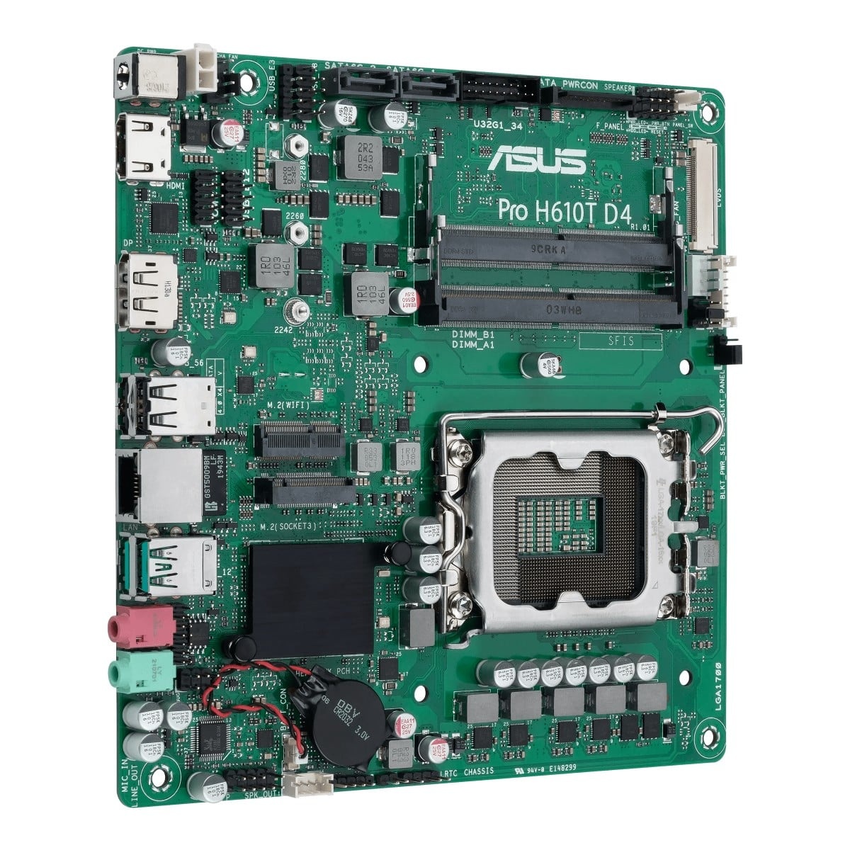 ASUS ASUS Pro H610T D4-CSM Intel H610 LGA 1700 Thin Mini ITX - COMPONENTI | TecnoCARE.net Sabaudia, Latina, Terracina, San Felice Circeo e Pontinia