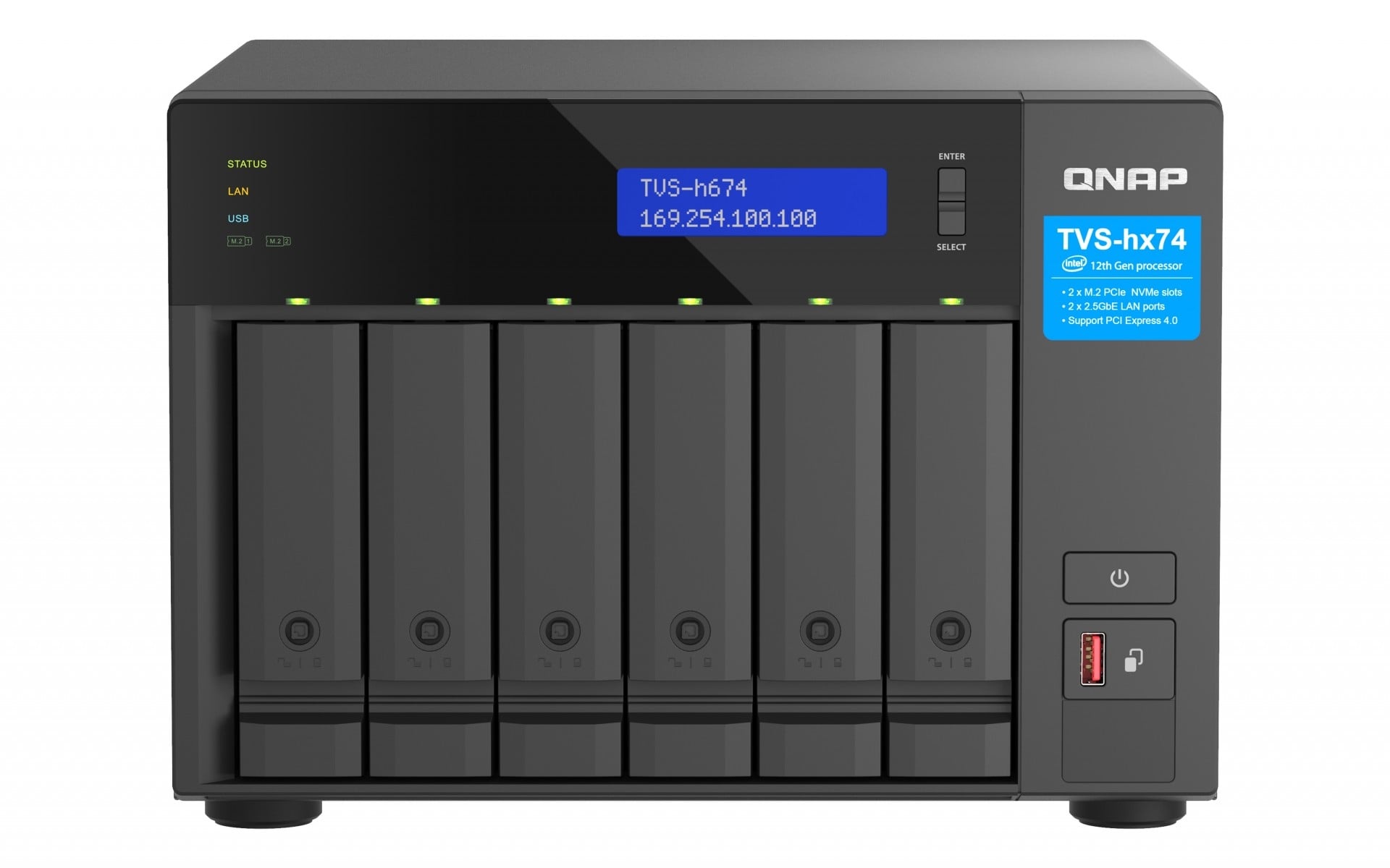 QNAP QNAP TVS-H674T-I5-32G server NAS e di archiviazione Tower Intel® Core™ i5 i5-12400 32 GB DDR4 HDD QNAP QTS Nero - SUPPORTI PER LA MEMORIZZAZIONE | TecnoCARE.net Sabaudia, Latina, Terracina, San Felice Circeo e Pontinia