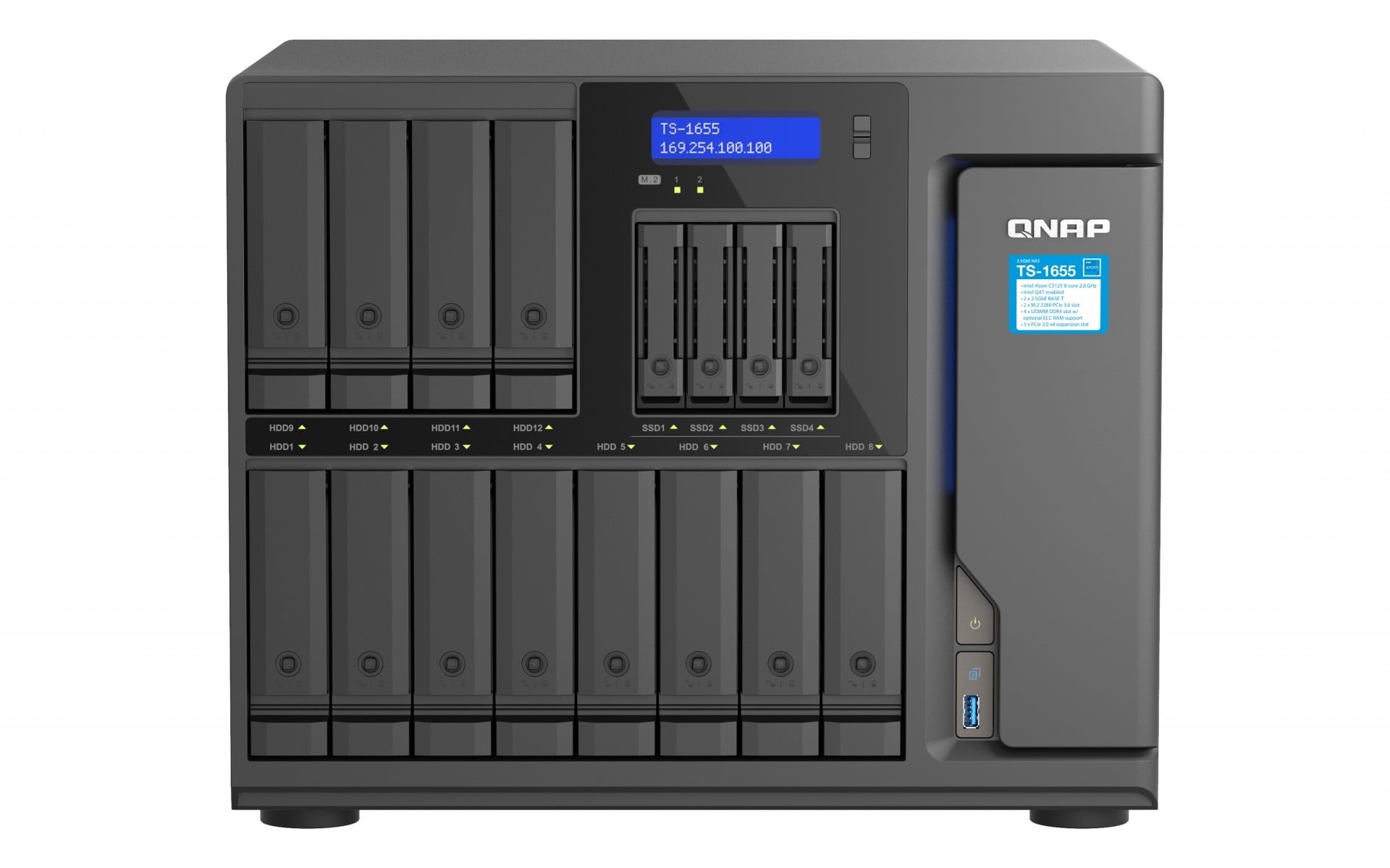 QNAP QNAP TS-1655 NAS Tower Intel Atom® C5125 8 GB DDR4 0 TB QNAP Turbo System Nero - SUPPORTI PER LA MEMORIZZAZIONE | TecnoCARE.net Sabaudia, Latina, Terracina, San Felice Circeo e Pontinia