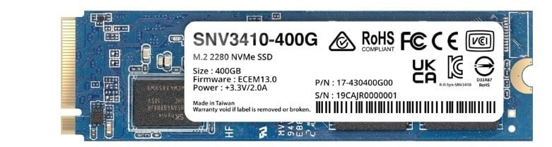 SYNOLOGY Synology SNV3410 M.2 400 GB PCI Express 3.0 NVMe - SUPPORTI PER LA MEMORIZZAZIONE | TecnoCARE.net Sabaudia, Latina, Terracina, San Felice Circeo e Pontinia