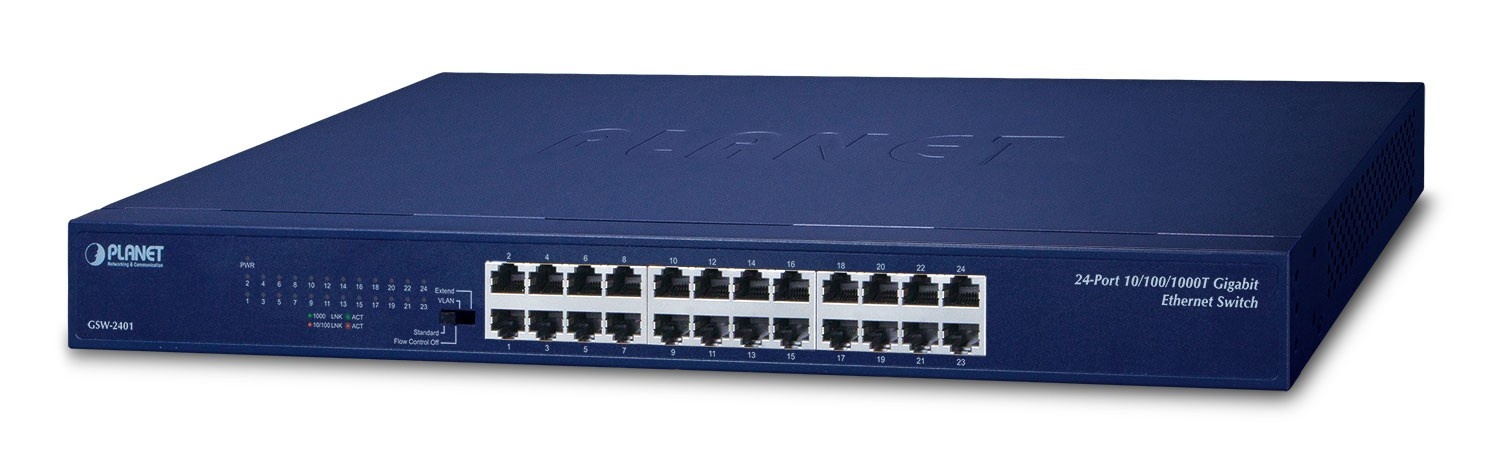 PLANET PLANET GSW-2401 switch di rete Non gestito Gigabit Ethernet (10/100/1000) 1U Blu - RETI | TecnoCARE.net Sabaudia, Latina, Terracina, San Felice Circeo e Pontinia