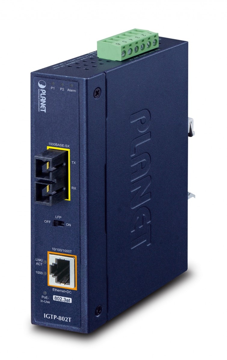 PLANET PLANET IP30 Industrial 10/100/1000BA convertitore multimediale di rete 1000 Mbit/s Blu - RETI | TecnoCARE.net Sabaudia, Latina, Terracina, San Felice Circeo e Pontinia