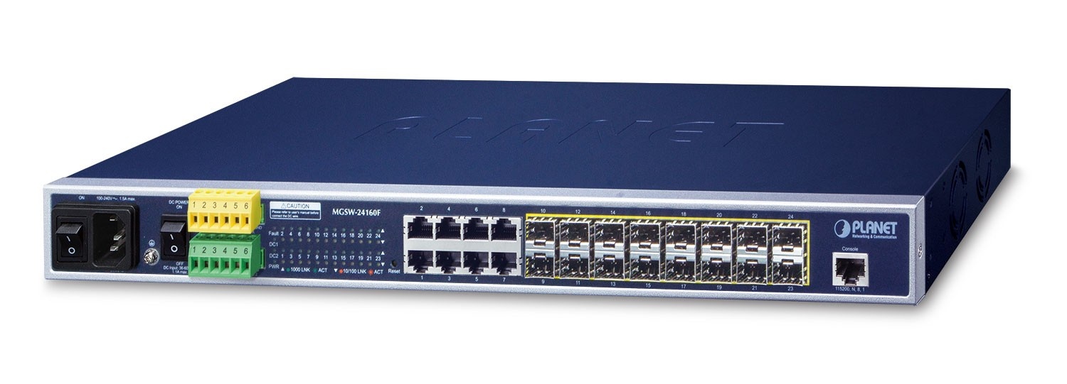 PLANET PLANET MGSW-24160F switch di rete Gestito L2+ Gigabit Ethernet (10/100/1000) Supporto Power over Ethernet (PoE) 1U Blu - RETI | TecnoCARE.net Sabaudia, Latina, Terracina, San Felice Circeo e Pontinia