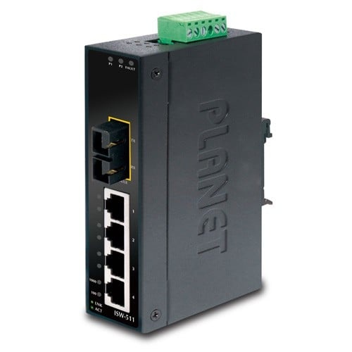 PLANET PLANET ISW-511 switch di rete Non gestito L2 Fast Ethernet (10/100) Nero - RETI | TecnoCARE.net Sabaudia, Latina, Terracina, San Felice Circeo e Pontinia