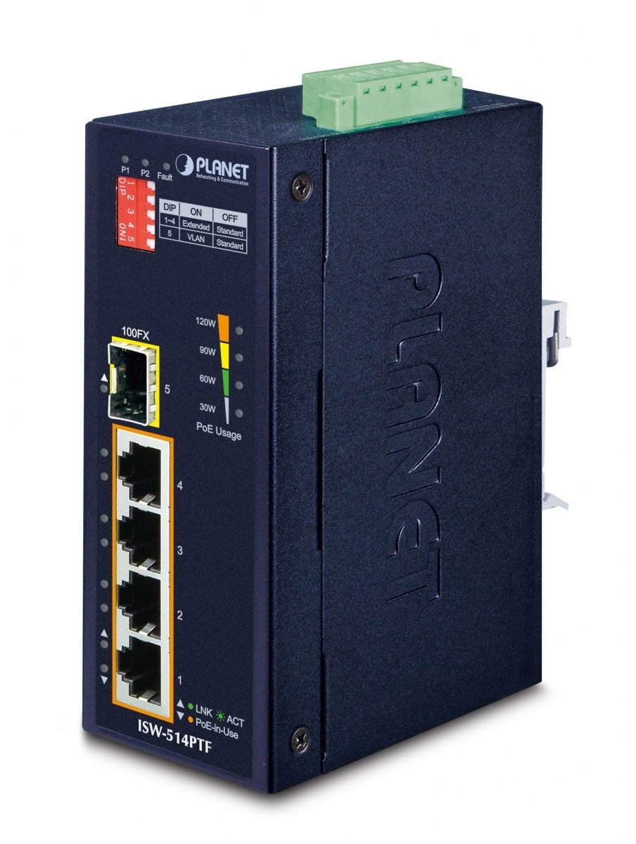 PLANET PLANET ISW-514PTF switch di rete Non gestito Fast Ethernet (10/100) Supporto Power over Ethernet (PoE) Blu - RETI | TecnoCARE.net Sabaudia, Latina, Terracina, San Felice Circeo e Pontinia