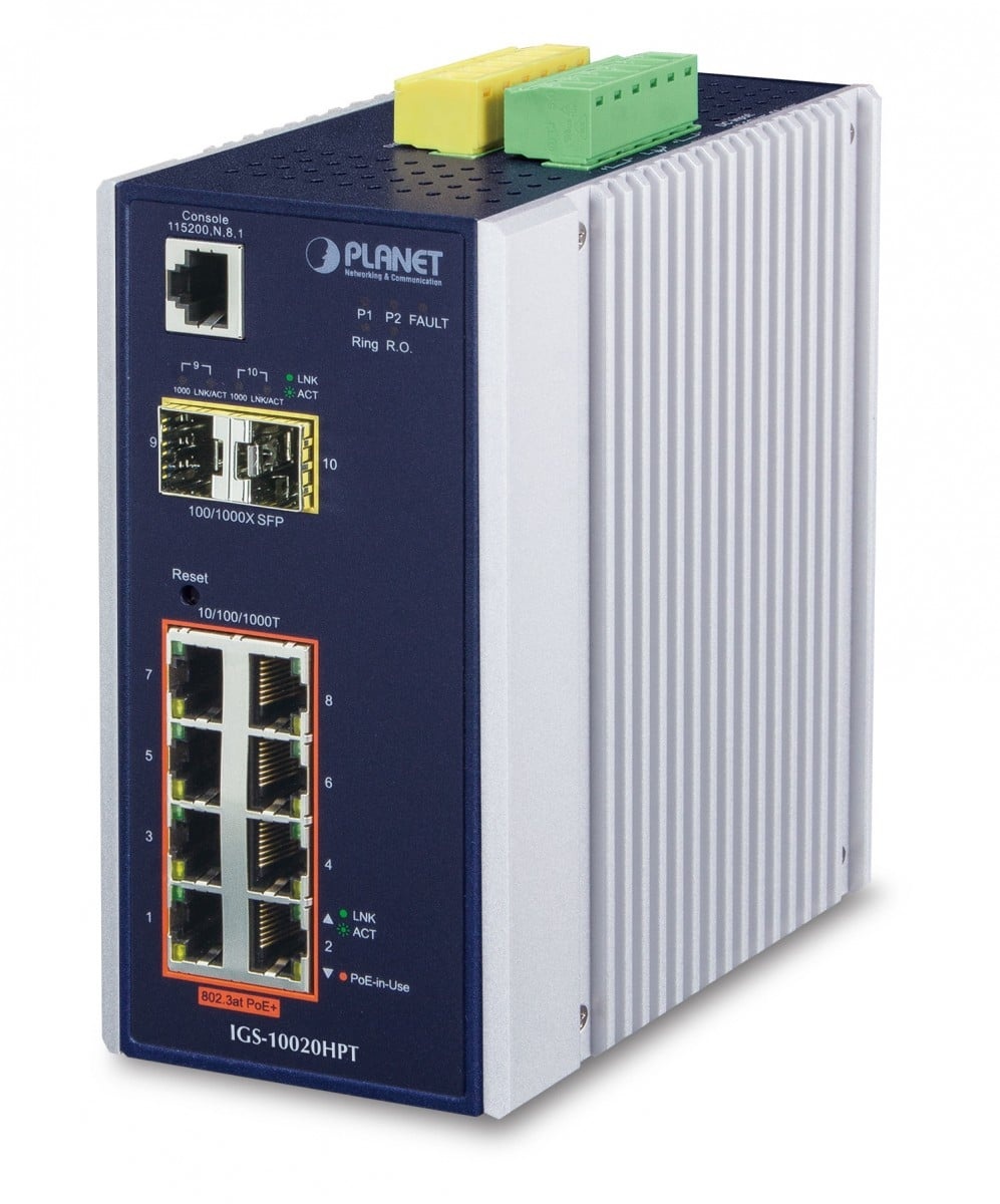 PLANET PLANET IGS-10020HPT switch di rete Gestito L2+ Gigabit Ethernet (10/100/1000) Supporto Power over Ethernet (PoE) Nero, Bianco - RETI | TecnoCARE.net Sabaudia, Latina, Terracina, San Felice Circeo e Pontinia
