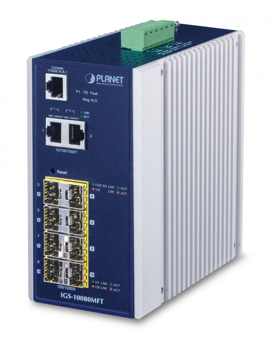 PLANET PLANET IGS-10080MFT switch di rete Gestito Gigabit Ethernet (10/100/1000) Blu, Bianco - RETI | TecnoCARE.net Sabaudia, Latina, Terracina, San Felice Circeo e Pontinia