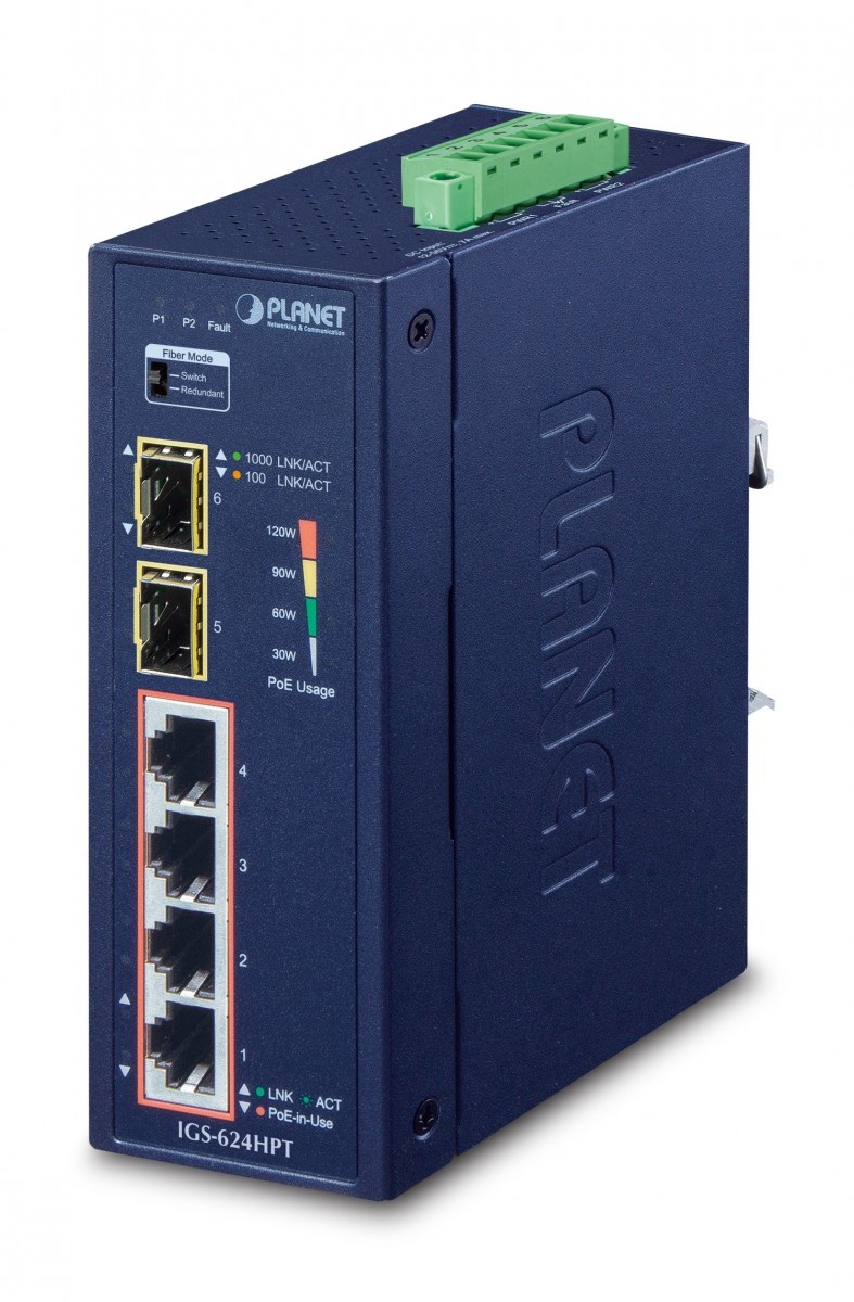 PLANET PLANET IGS-624HPT switch di rete Non gestito Gigabit Ethernet (10/100/1000) Supporto Power over Ethernet (PoE) Blu - RETI | TecnoCARE.net Sabaudia, Latina, Terracina, San Felice Circeo e Pontinia