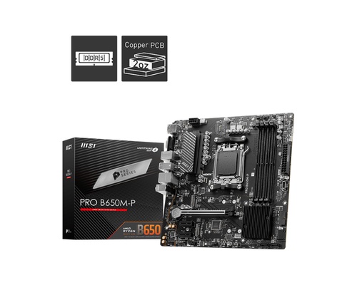 MSI MSI MB AMD B650, B650M-P, AM5, 4DDR5, 1PCI-Ex16,2PCI-Ex1,2M.2,4SATA3,3USB3.2 Gen2(2A+1C),4USB3.2 Gen - MAINBOARD | TecnoCARE.net Sabaudia, Latina, Terracina, San Felice Circeo e Pontinia
