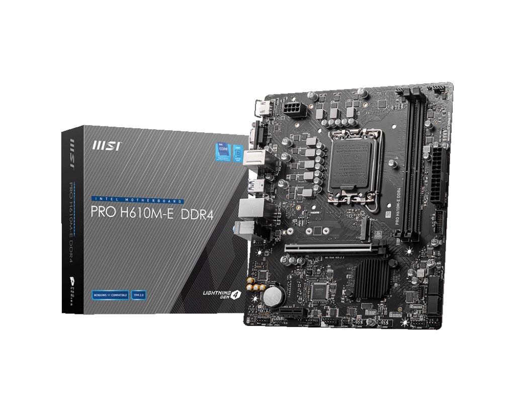 MSI MSI MB H610, PRO H610M-E DDR5, LGA 1700, 2DD54, 1PCI-EX16,1PCI-EX1,1M.2 GEN4,4SATA3.0,4USB3.2GEN1,8U - MAINBOARD | TecnoCARE.net Sabaudia, Latina, Terracina, San Felice Circeo e Pontinia