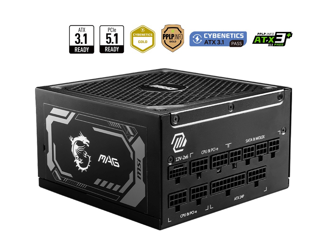 MSI MSI ALIMENTATORE MAG A1000GL PCIE5, EU, 1000W, FULLY-MODULAR, 80 PLUS - ALIMENTATORI | TecnoCARE.net Sabaudia, Latina, Terracina, San Felice Circeo e Pontinia