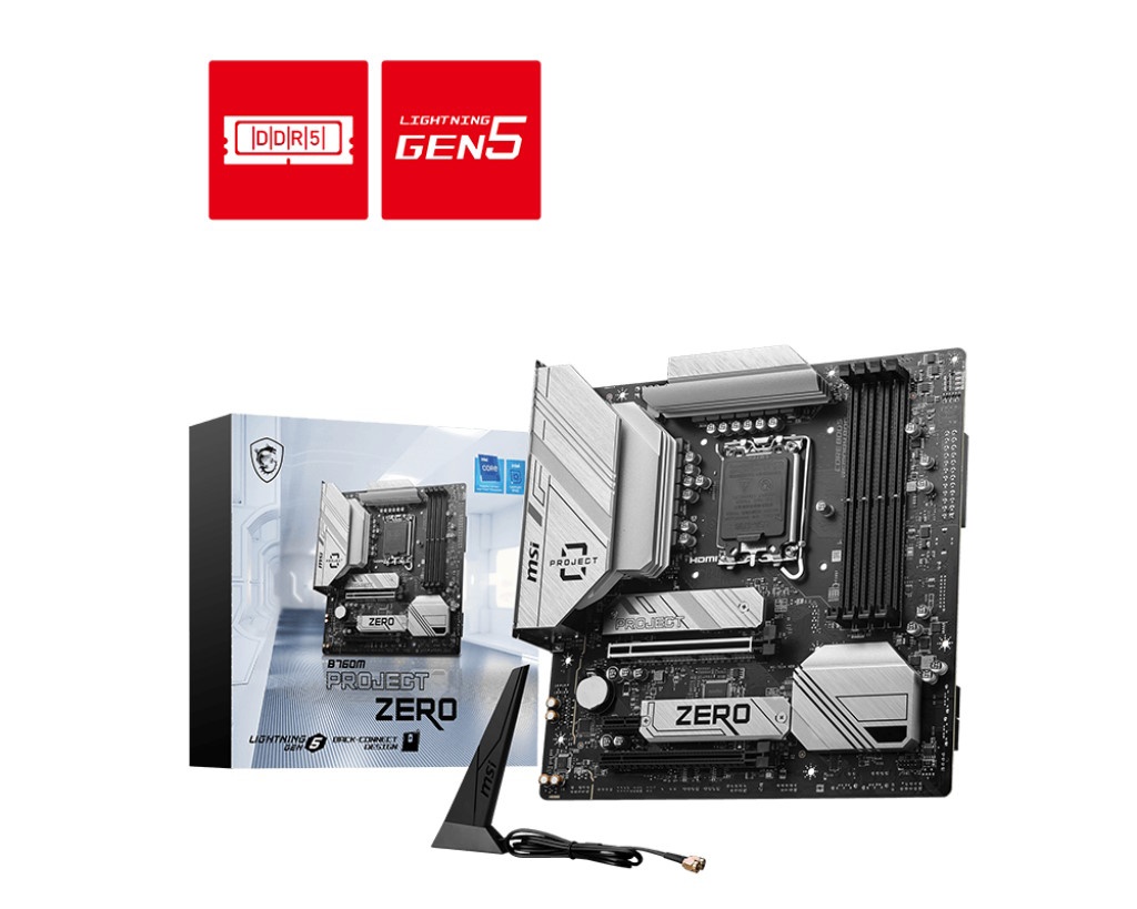 MSI MSI MB B760M, PROJECT ZERO, GAMING, B760M STD LGA1700,4DDR5,2PCI-Ex16,1PCI-Ex1,2M.2,4SATA3,1USB3.2 G - MAINBOARD | TecnoCARE.net Sabaudia, Latina, Terracina, San Felice Circeo e Pontinia