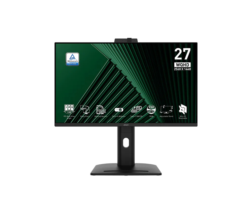 MSI MSI MONITOR 27 LED IPS 16:9 QHD 1MS 250 CDM, PIVOT, USB-C DOCK, WEBCAM, DP/HDMI, MULTIMEDIALE, TYPE-C 98W, VESA, EPEAT - MONITOR LED | TecnoCARE.net Sabaudia, Latina, Terracina, San Felice Circeo e Pontinia
