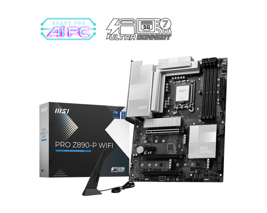 MSI MSI MB  PRO Z890-P WIFI, Z890,LGA1851,4DDR5,3PCI-EX16,1PCI-EX1,4M.2 ,1USB4, 1USB3.2 GEN2 X2, 2USB - MAINBOARD | TecnoCARE.net Sabaudia, Latina, Terracina, San Felice Circeo e Pontinia
