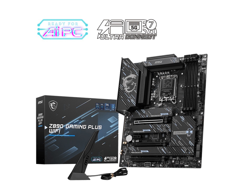 MSI MSI MB Z890 GAMING PLUS WIFI, Z890,LGA1851,4DDR5,3PCI-EX16,1PCI-EX1,4M.2 ,1USB4, 1USB3.2 GEN2 X2 - MAINBOARD | TecnoCARE.net Sabaudia, Latina, Terracina, San Felice Circeo e Pontinia
